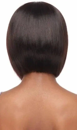 Perruque Naturelle Straight Bob 10 Pouces - Outré -Evolve Cosmetiques perruque noire lisse naturelle straight bob 10 pouces outre tete complete dos