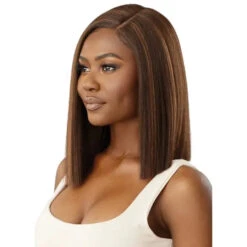 Perruque Bob Lisse Lace Front Fleur - Outré 11 Perruque Bob Lisse Lace Front Fleur - Outré -Evolve Cosmetiques perruque straight bob lace front chocolate outre fleur