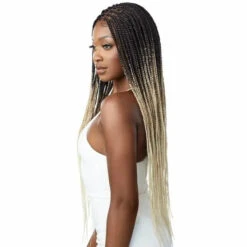 Perruque Lace Frontal Wig Tressée Knotless Square Part Braids - Outré 9 Perruque Lace Frontal Wig Tressée Knotless Square Part Braids - Outré -Evolve Cosmetiques perruque tressee lace frontal wig outre knotless square part braids profil