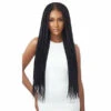 Perruque Tressée FEED-IN BOX BRAIDS 36" - Lace HD 4X4 Outré -Evolve Cosmetiques perruque tressee noire middle part feed in braids lace front wig outre