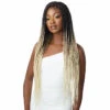 Perruque Lace Frontal Wig Tressée Knotless Square Part Braids - Outré -Evolve Cosmetiques perruque tressee ombre blonde lace frontal wig outre knotless square part braids 28 pouces
