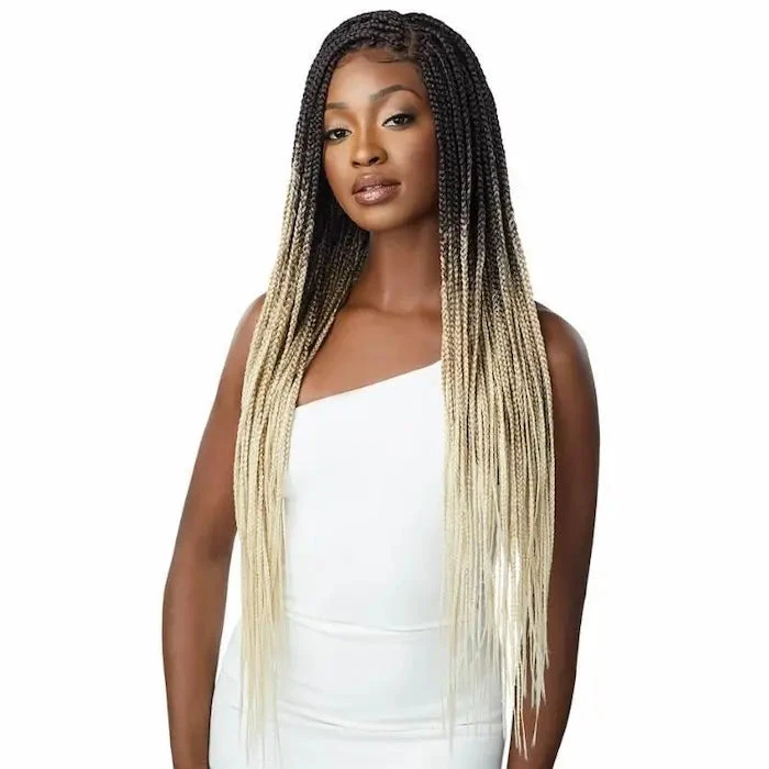 Perruque Lace Frontal Wig Tressée Knotless Square Part Braids - Outré 3 Perruque Lace Frontal Wig Tressée Knotless Square Part Braids - Outré