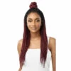 Perruque Lace Wig Tressée 13X4 Burgundy Knotless Triangle Part Braids - Outré -Evolve Cosmetiques perruque tressee ombre lace front 13x4 knotless braids triangle part dr burgundy outre