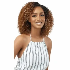 Perruque U-Part CURLY TWIST - Outré -Evolve Cosmetiques perruque u part boucle curly twist Outre caramel dr chai latte
