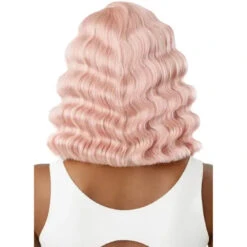 Perruque Lace Bob Ondulée Kiyah - Outré -Evolve Cosmetiques perruque wavy bob lace hd courte rose outre kiyah