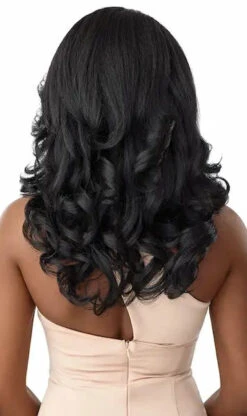 Perruque Lace Front Noire Neesha 209 - Outré 8 Perruque Lace Front Noire Neesha 209 - Outré -Evolve Cosmetiques perruque yaki wavy lace front wig outre neesha 209 noire dos
