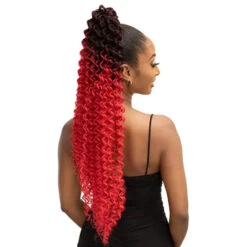 Postiche Bouclée Curly Pony Deep - Janet Collection -Evolve Cosmetiques postiche ponytail deep curl boucle janet collection 32 pouces dos