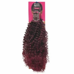 Postiche Queue De Cheval BOHEMIAN COILS 18 Pouces - Outré -Evolve Cosmetiques postiche ponytail long boucle curly bohemian coils ginger rouge bordeau 2t1 burgundy outre