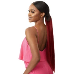 Postiche Queue De Cheval Sleek Straight 24 - Outré -Evolve Cosmetiques postiche queue de cheval outre sleek straight 24 pouces dr cinnamon wine