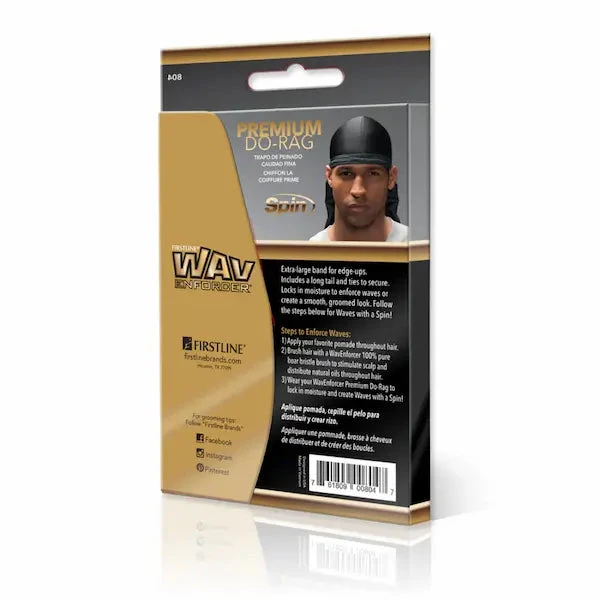 Durag Noir Premium Do-rag 804 - Wavenforcer 6 Durag Noir Premium Do-rag 804 - Wavenforcer – Image 4