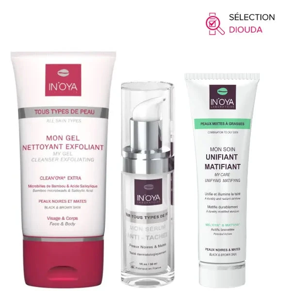 Routine Anti-taches Peaux Mixtes à Grasses - IN'OYA 3 Routine Anti-taches Peaux Mixtes à Grasses - IN'OYA