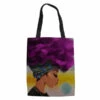 Grand Tote Bag En Toile Afro Coiffure Ananas -Evolve Cosmetiques sac fourre tout en toile