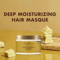 Deep Treatment Masque Raw Shea Butter - Shea Moisture -Evolve Cosmetiques soin cheveux transition masque shea moisture raw shea butter
