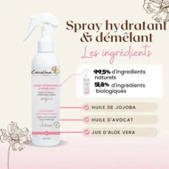 Spray Hydratant Et Démêlant Enfant- Carolina B -Evolve Cosmetiques spray hydratant demelant enfant carolina b