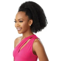 SPRING AFRO Postiche Pretty Quick Wrap Pony - Outré -Evolve Cosmetiques spring afro postiche pretty quick wrap pony outre noir1b