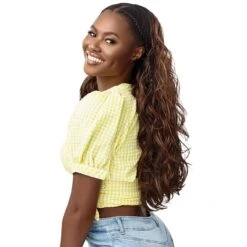 Perruque Ondulée Converti Cap Sunshine Babe - Outré -Evolve Cosmetiques sunshine babe dr chocolate swirl converti cap outre 4