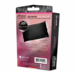 Taie D'oreiller En Satin Noir - Evolve -Evolve Cosmetiques taie satin rectangulaire noire